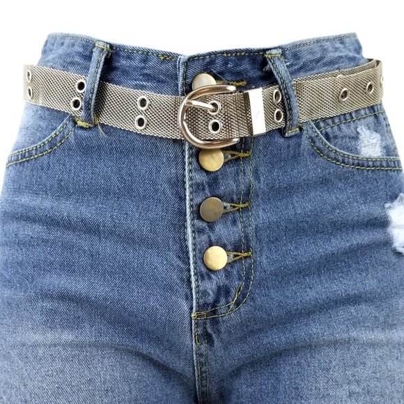 90s Vintage Grommet Mesh Belt - Picture 3 of 5